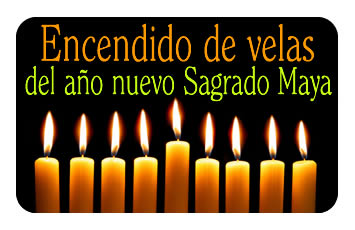 Encendido de velas del año nuevo Sagrado Maya