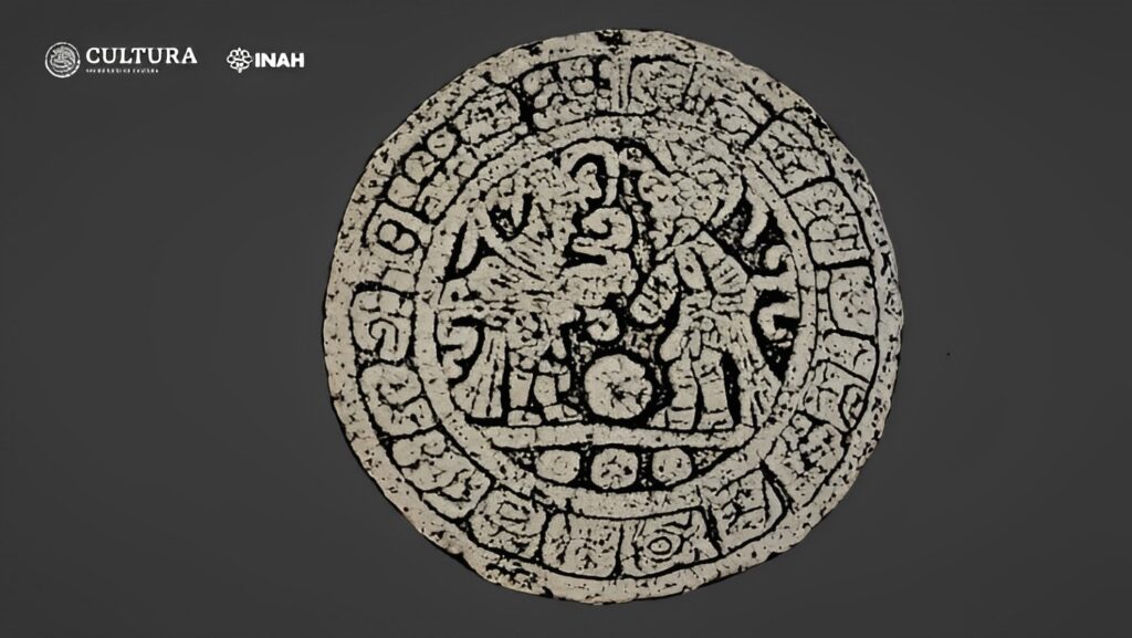 Disco De Piedra Con Jeroglíficos Mayas. - Maya Tecum. Calendario Maya Y ...