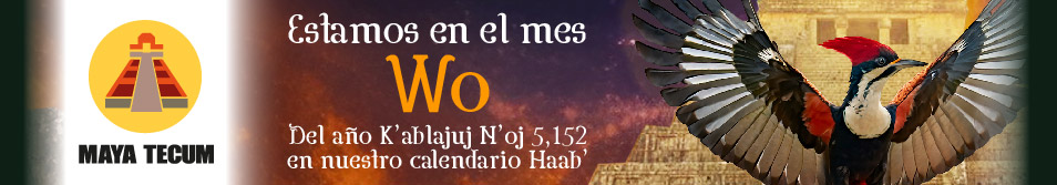 Maya Tecum. Calendario Maya y cosmovisión ancestral. Cholq'ij, Haab, A'b