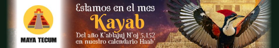 Maya Tecum. Calendario Maya y cosmovisión ancestral. Cholq'ij, Haab, A'b